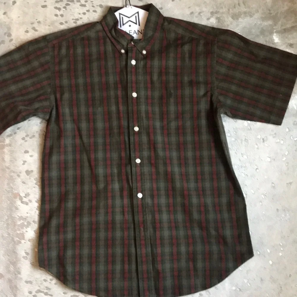 Ralph Lauren older boy plaid button down shirt.